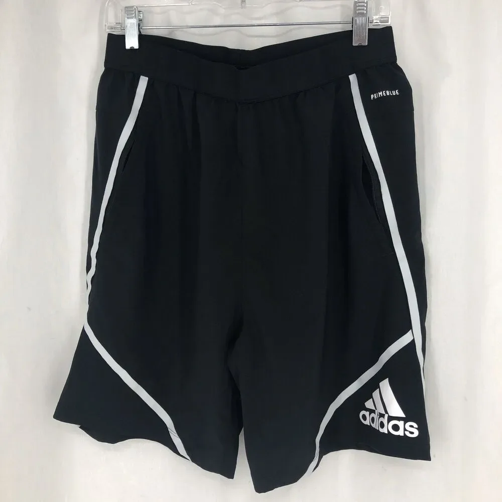 Adidas Primeblue GD8673 Training Shorts Black Active Zip Pockets Medium